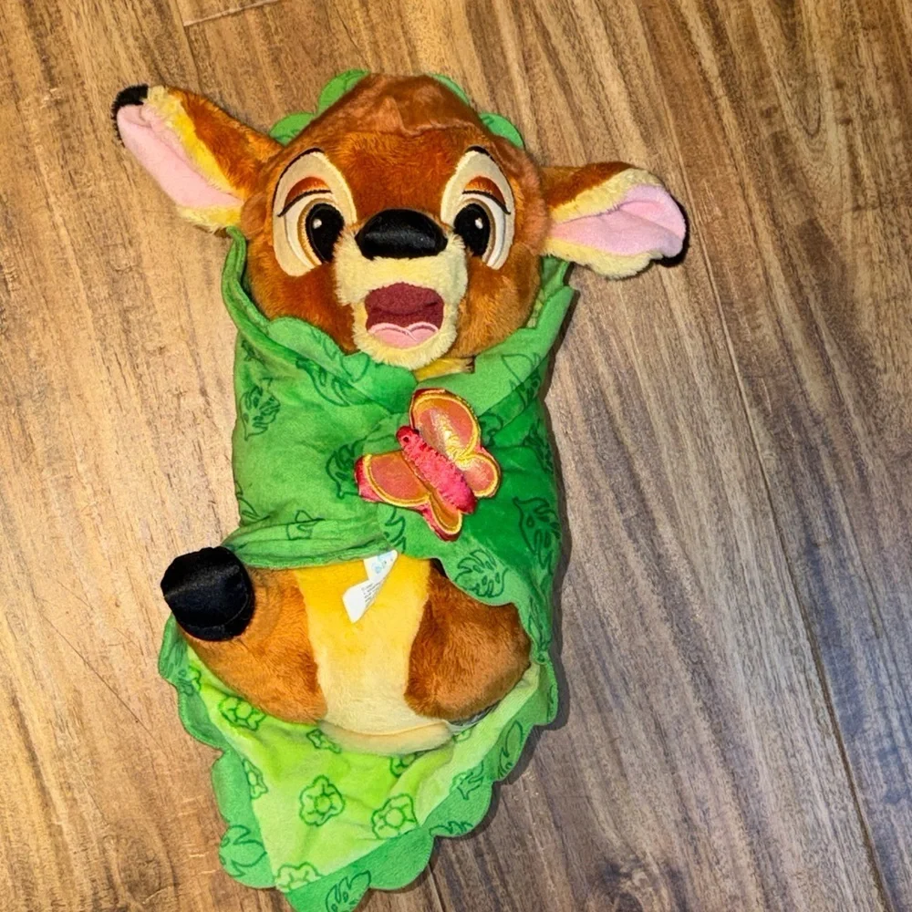 Walt Disney World  Babies Baby Bambi With Blanket Plush 11” stuffed toy kid